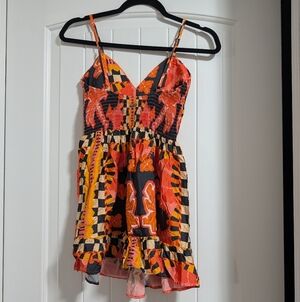 Multicolor Strappy Mini Dress